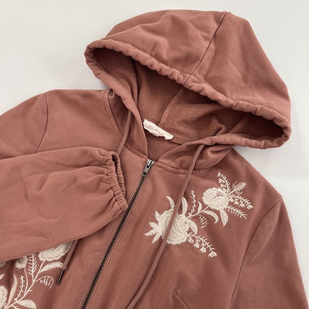 Solitaire Womens Pink Mauve Jacket With Floral Embroidery, Solitaire Flower 400